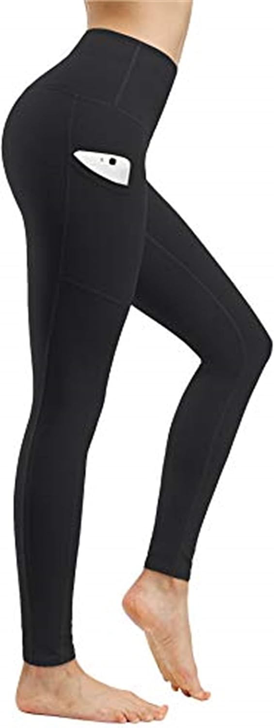 2 Pack High Waist Yoga Pants with Pockets, Tummy Control Workout Running Yoga Leggings for Women