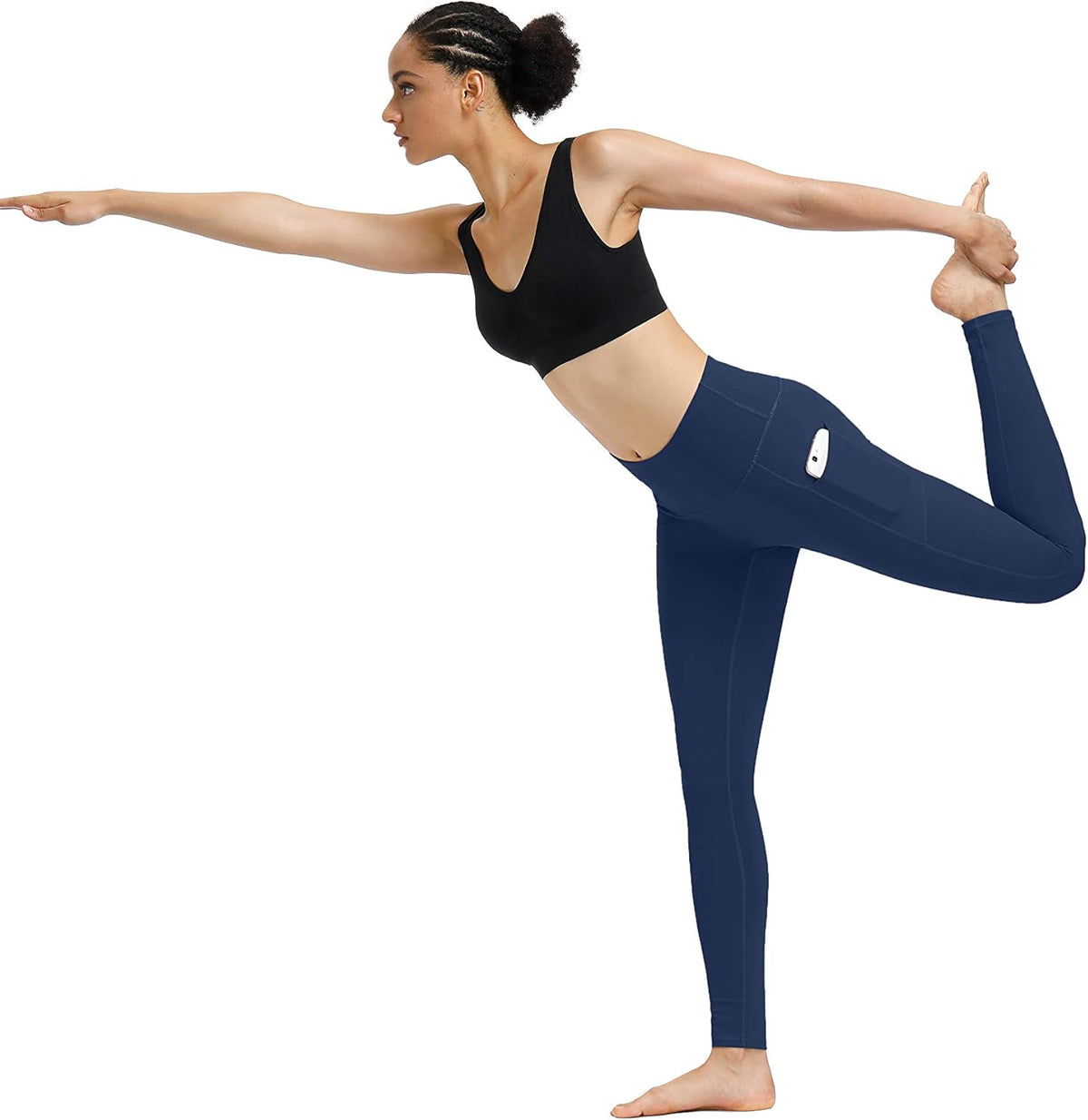 2 Pack High Waist Yoga Pants with Pockets, Tummy Control Workout Running Yoga Leggings for Women