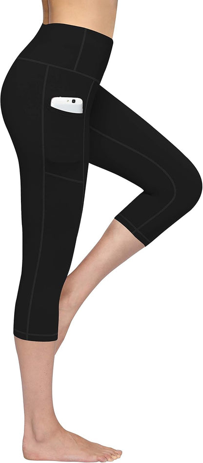 2 Pack High Waist Yoga Pants with Pockets, Tummy Control Workout Running Yoga Leggings for Women