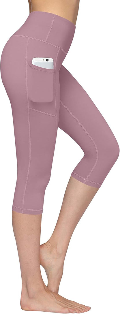 2 Pack High Waist Yoga Pants with Pockets, Tummy Control Workout Running Yoga Leggings for Women