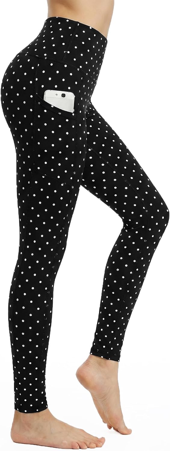 2 Pack High Waist Yoga Pants with Pockets, Tummy Control Workout Running Yoga Leggings for Women