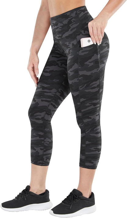 2 Pack High Waist Yoga Pants with Pockets, Tummy Control Workout Running Yoga Leggings for Women