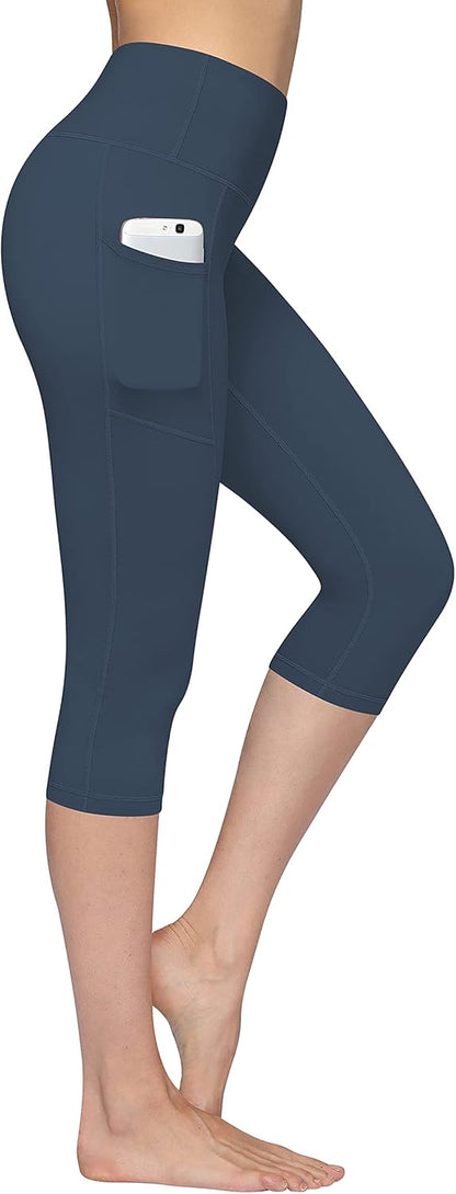 2 Pack High Waist Yoga Pants with Pockets, Tummy Control Workout Running Yoga Leggings for Women