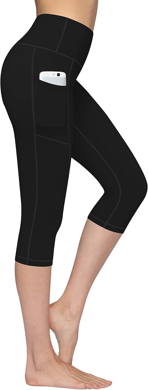 2 Pack High Waist Yoga Pants with Pockets, Tummy Control Workout Running Yoga Leggings for Women