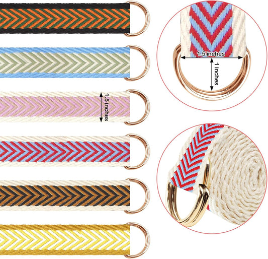 6 Packs Yoga Strap for Stretching Yoga Belt Adjustable Straps for Non Elastic Stretching Strap Exercise Straps for Pilates