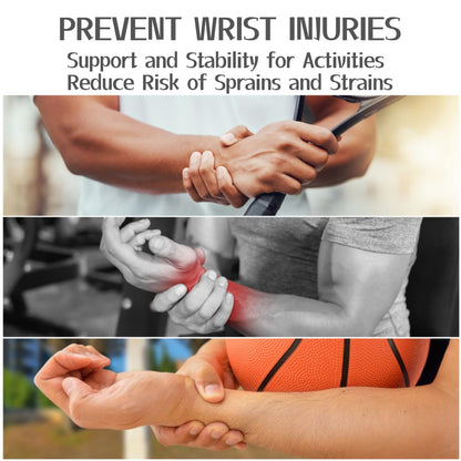 2-Pack Universal Wrist Braces - Support for Left & Right Hand | Versatile, adjustable wrist support for sports & daily active wear. Relieves carpal tunnel pain without limiting mobility