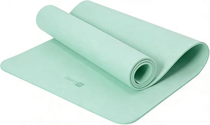 72" x 24" TPE Yoga Mat Non Slip, 1/4 Inch (6mm) Exercise Mat for Home Workout, Gym, Yoga, Pilates & Stretching with Carrying Strap, Oat White