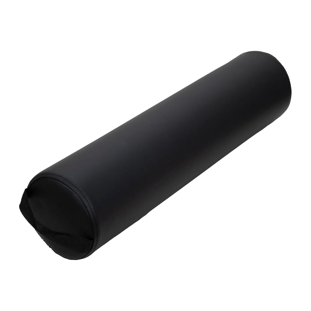 ForPro Full Round Bolster Pillow, Black, Oil and Stain-Resistant, for Massage and Yoga, 6” R x 26” L