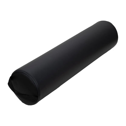 ForPro Full Round Bolster Pillow, Black, Oil and Stain-Resistant, for Massage and Yoga, 6” R x 26” L