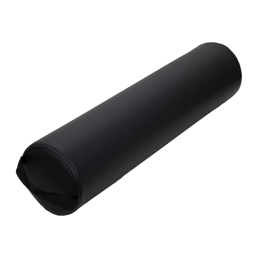 ForPro Full Round Bolster Pillow, Black, Oil and Stain-Resistant, for Massage and Yoga, 6” R x 26” L
