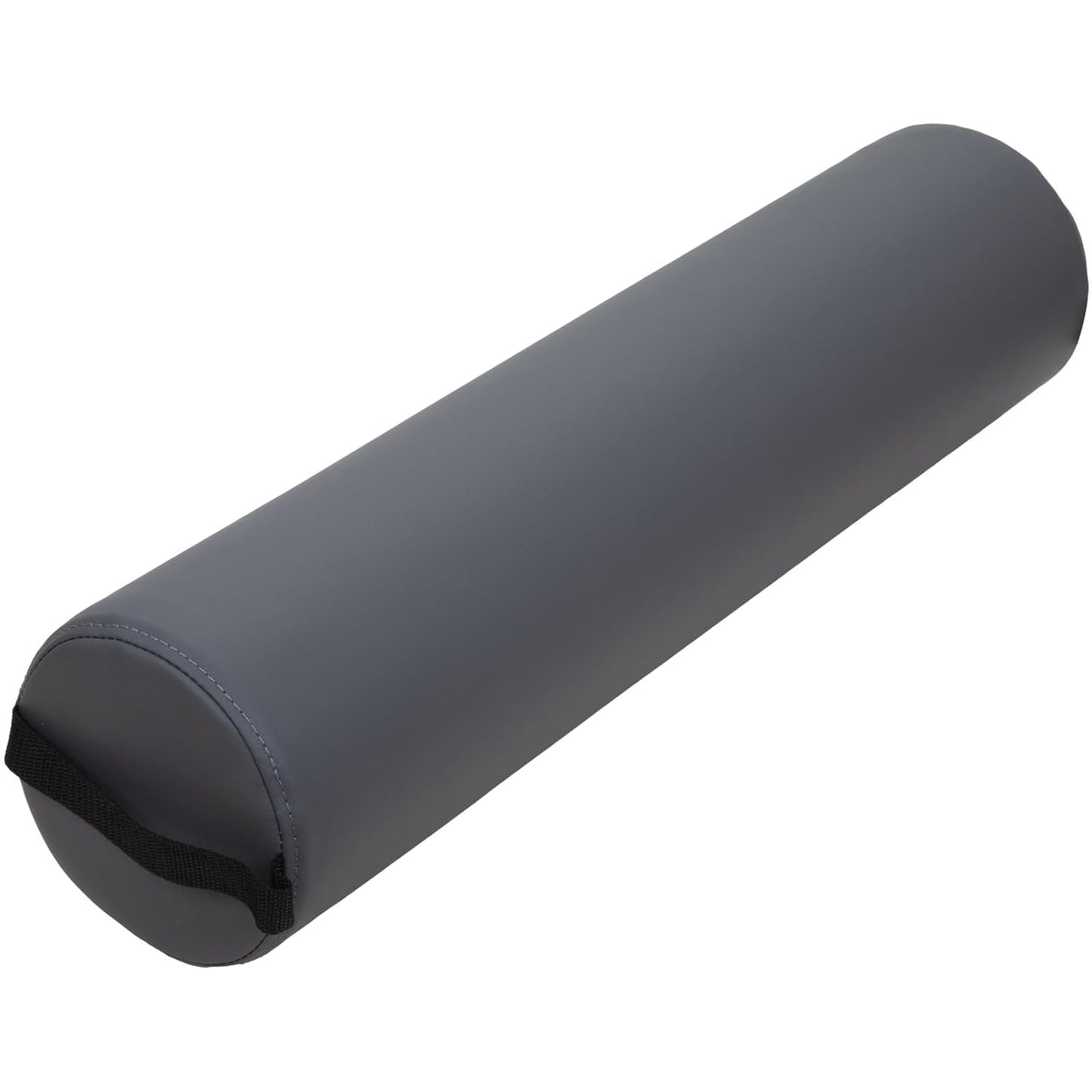 ForPro Full Round Bolster Pillow, Black, Oil and Stain-Resistant, for Massage and Yoga, 6” R x 26” L