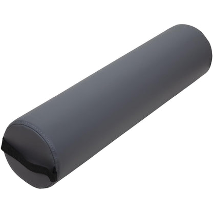 ForPro Full Round Bolster Pillow, Black, Oil and Stain-Resistant, for Massage and Yoga, 6” R x 26” L