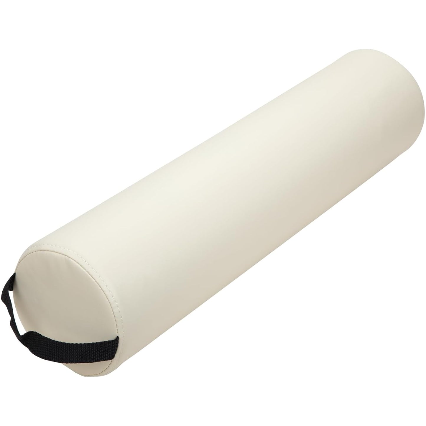 ForPro Full Round Bolster Pillow, Black, Oil and Stain-Resistant, for Massage and Yoga, 6” R x 26” L