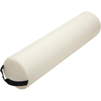 ForPro Full Round Bolster Pillow, Black, Oil and Stain-Resistant, for Massage and Yoga, 6” R x 26” L