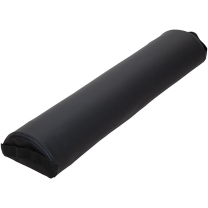 ForPro Full Round Bolster Pillow, Black, Oil and Stain-Resistant, for Massage and Yoga, 6” R x 26” L