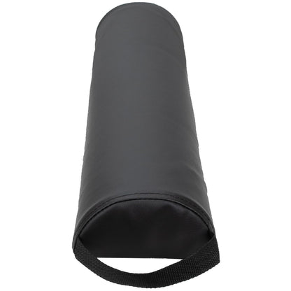 ForPro Full Round Bolster Pillow, Black, Oil and Stain-Resistant, for Massage and Yoga, 6” R x 26” L