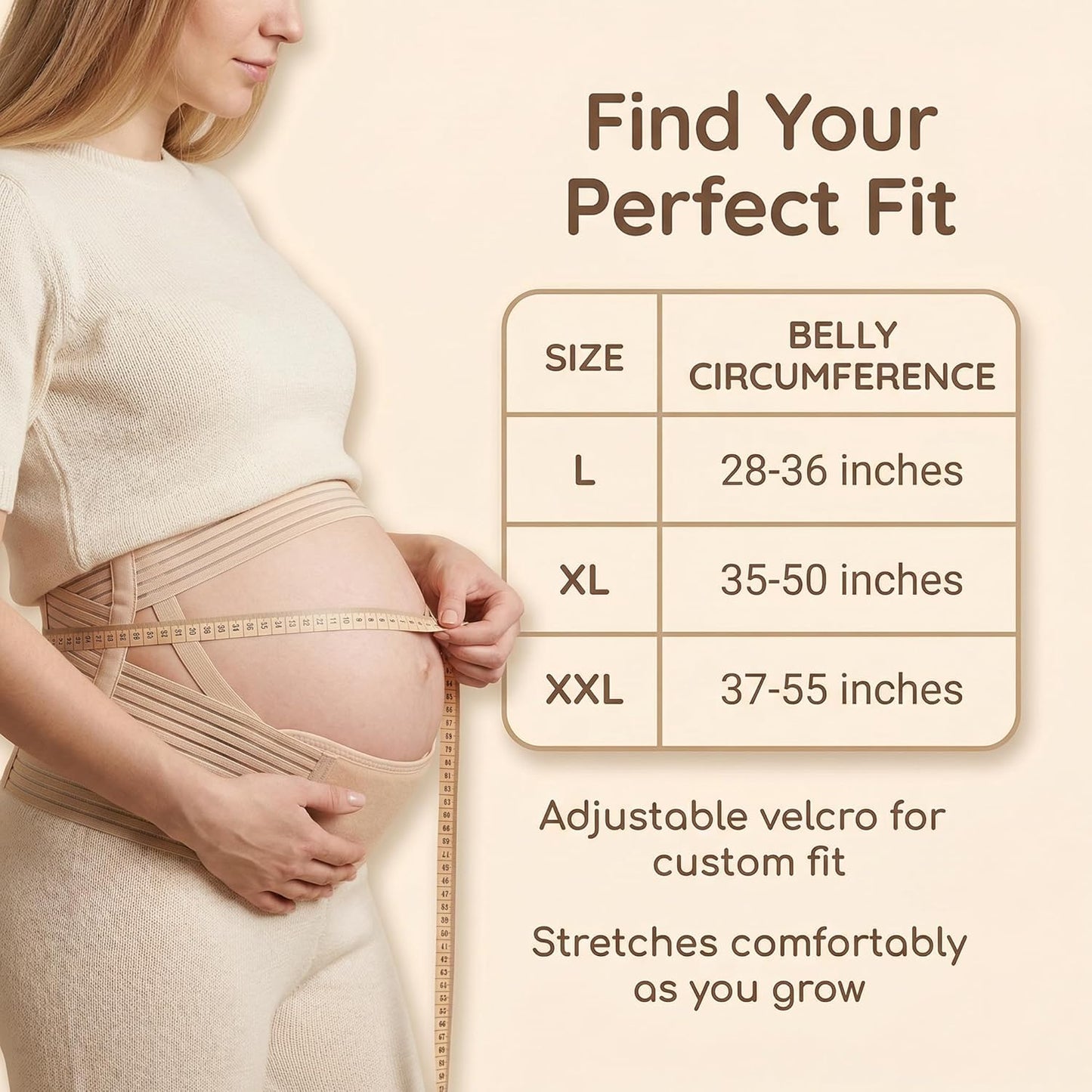 Maternity Belly Band for Pregnancy - 3 in 1 Pregnancy Support Belt for Back, Pelvic & Hip Support - Adjustable Abdominal Binder & Prenatal Cradle - Pregnancy Must Haves (Black, X-Large)