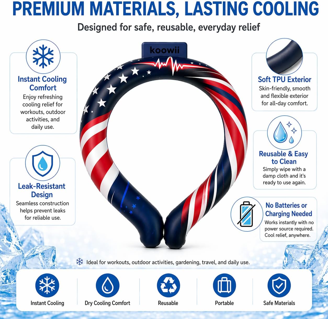 Neck Cooling Tube, Reusable Cooling Neck Ring