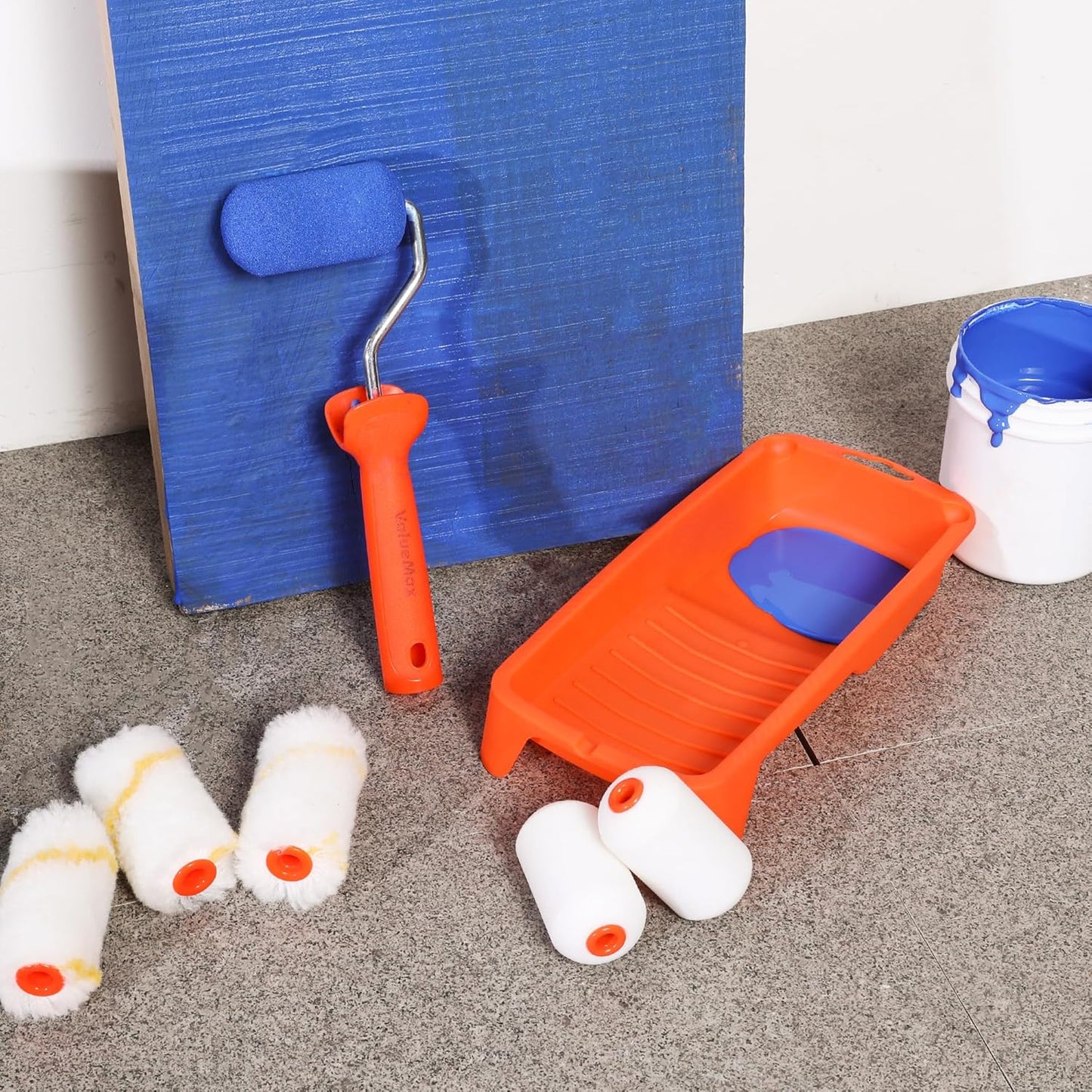 Paint Roller Kit, 14-Piece 4 Inch Paint Roller Kit with High-Density Foam Paint Rollers, Microfiber Paint Rollers, Paint Tray for Painting Cabinets, Doors, Craft Work
