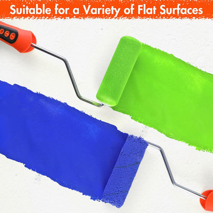 Paint Roller Kit, 14-Piece 4 Inch Paint Roller Kit with High-Density Foam Paint Rollers, Microfiber Paint Rollers, Paint Tray for Painting Cabinets, Doors, Craft Work