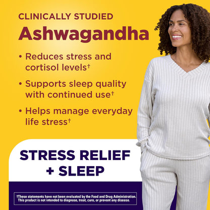 Nature Made Magnesium + Ashwagandha Capsules, 60 Capsules