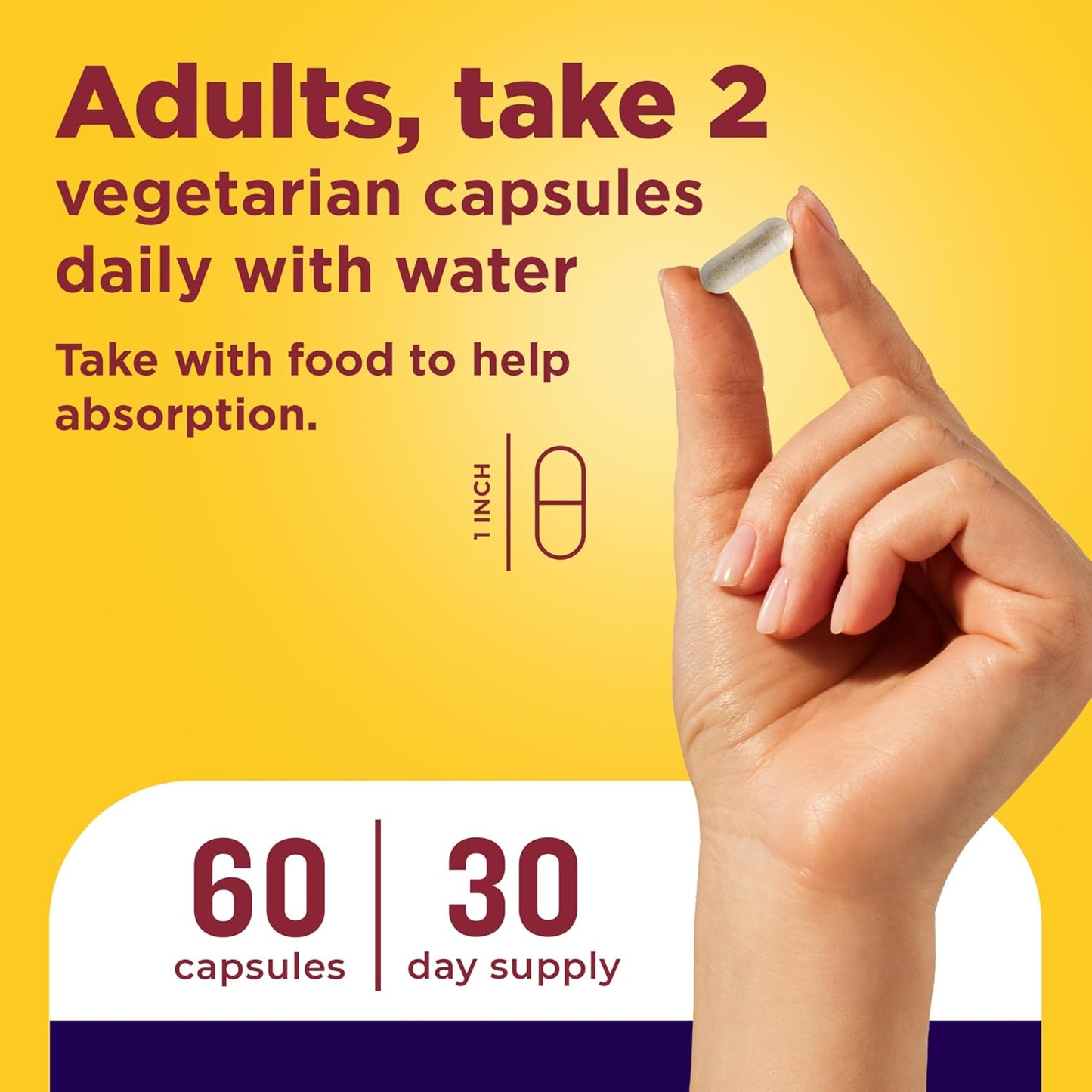 Nature Made Magnesium + Ashwagandha Capsules, 60 Capsules