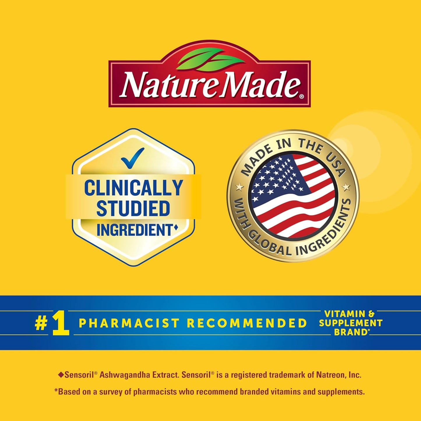 Nature Made Magnesium + Ashwagandha Capsules, 60 Capsules