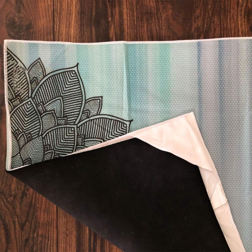Hot Yoga Towel,Non-Slip Yoga Mat Cover,Eco-Friendly,Exclusive Pockets Cover Each Corner of The mat,Microfiber Yoga Towel,Ideal for Bikram, Hot Yoga, Pilates,or Sweaty Practice（Pride）