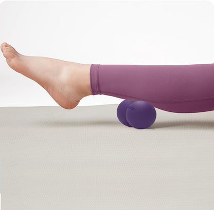 Peanut Massage Ball,Double Lacrosse Ball for Neck Sore Muscles,Medium Density Myofascial Release Massager Ball for Deep-Tissue Massage Muscle Knots Yoga Therapy(Black)