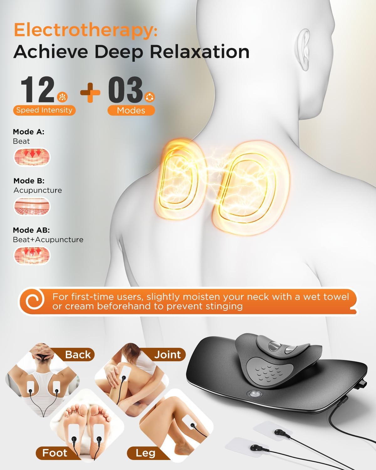 Multi-Functional Cervical Traction Device, Dynamic Neck Massager with Pulsed Electrotherapy & Heat Therapy, 3 Modes&12 Intensities, Neck Stretcher to Relieve Neck Stiffness, Home &Office Use