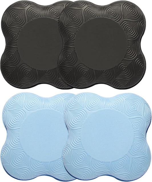 2 Pack Yoga Knee Pads Mat Set - Extra Thick Foam Kneeling Pad Cushion for Knees, Elbows, Wrists, Head - Yoga Essentials for Women Men, Non-Slip Pilates, Meditation, Floor Workouts
