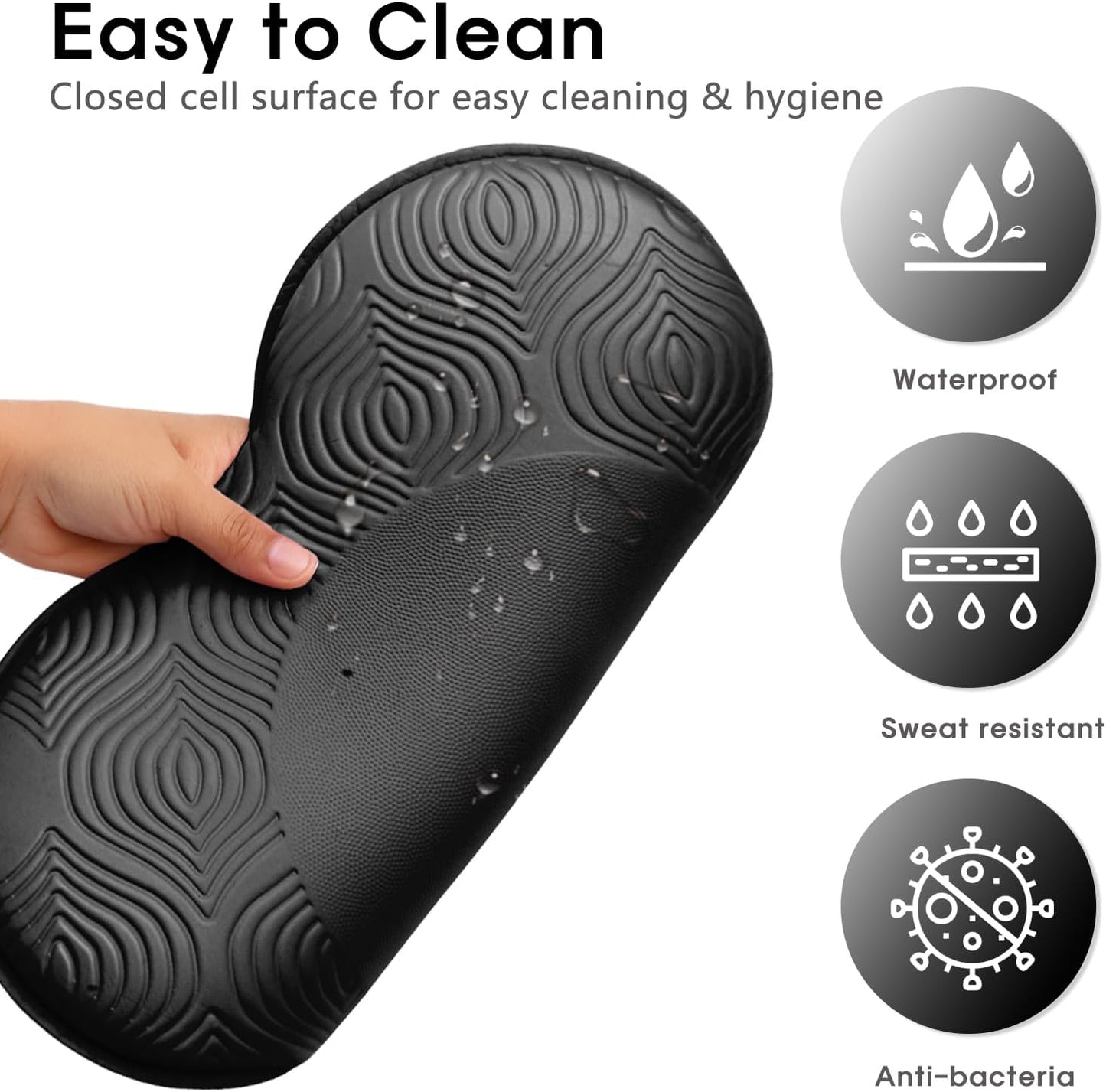 2 Pack Yoga Knee Pads Mat Set - Extra Thick Foam Kneeling Pad Cushion for Knees, Elbows, Wrists, Head - Yoga Essentials for Women Men, Non-Slip Pilates, Meditation, Floor Workouts