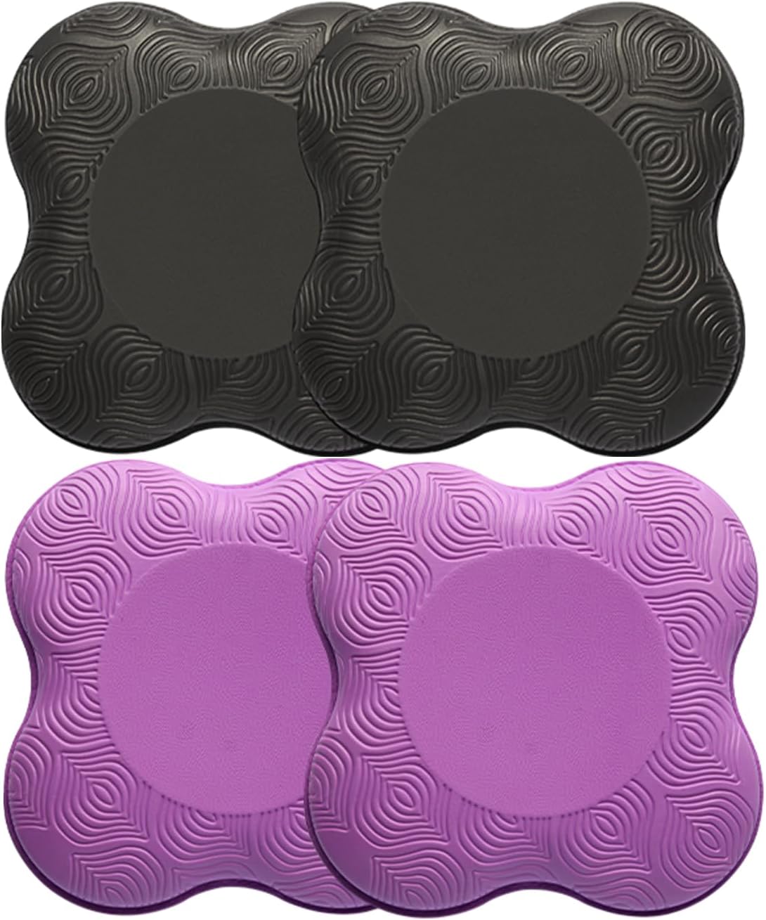 2 Pack Yoga Knee Pads Mat Set - Extra Thick Foam Kneeling Pad Cushion for Knees, Elbows, Wrists, Head - Yoga Essentials for Women Men, Non-Slip Pilates, Meditation, Floor Workouts