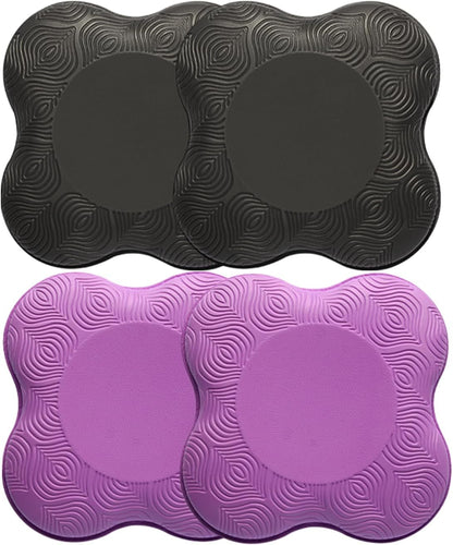 2 Pack Yoga Knee Pads Mat Set - Extra Thick Foam Kneeling Pad Cushion for Knees, Elbows, Wrists, Head - Yoga Essentials for Women Men, Non-Slip Pilates, Meditation, Floor Workouts