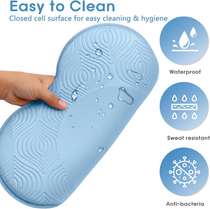 2 Pack Yoga Knee Pads Mat Set - Extra Thick Foam Kneeling Pad Cushion for Knees, Elbows, Wrists, Head - Yoga Essentials for Women Men, Non-Slip Pilates, Meditation, Floor Workouts
