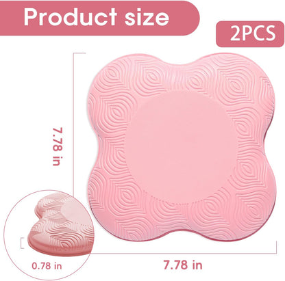 2 Pack Yoga Knee Pads Mat Set - Extra Thick Foam Kneeling Pad Cushion for Knees, Elbows, Wrists, Head - Yoga Essentials for Women Men, Non-Slip Pilates, Meditation, Floor Workouts