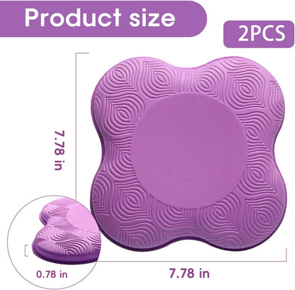 2 Pack Yoga Knee Pads Mat Set - Extra Thick Foam Kneeling Pad Cushion for Knees, Elbows, Wrists, Head - Yoga Essentials for Women Men, Non-Slip Pilates, Meditation, Floor Workouts