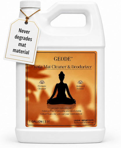 Yoga Mat Cleaner & Deodorizer Spray – Lavender Essential Oil Formula for Yoga Mats, Pilates Reformers & Gym Equipment – Natural No-Residue Workout Mat Cleaner, Non-Toxic Daily Cleaning Spray (32 oz)