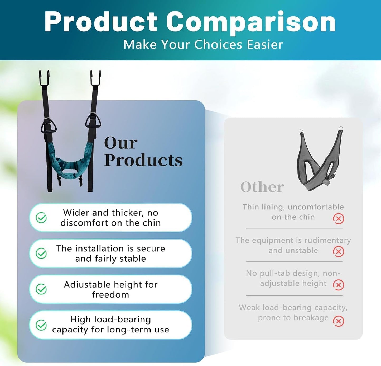 2026 Upgraded Neck Stretcher Cervical Traction Device for Decompression Home Physical Therapy, Portable Neck Stretcher Hammock Traction | Easy to Assemble, Home Version