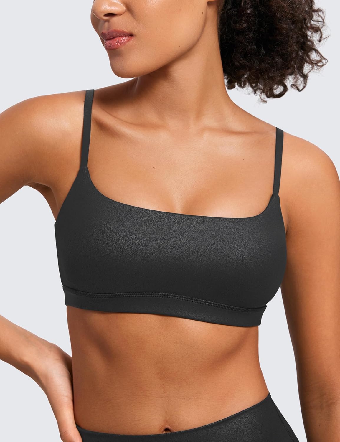 Butterluxe Scoop Neck Sports Bras | Light Support, Removable Pads, Yoga, Extremely Soft, U Back, Adjustable Spaghetti Straps, for Women