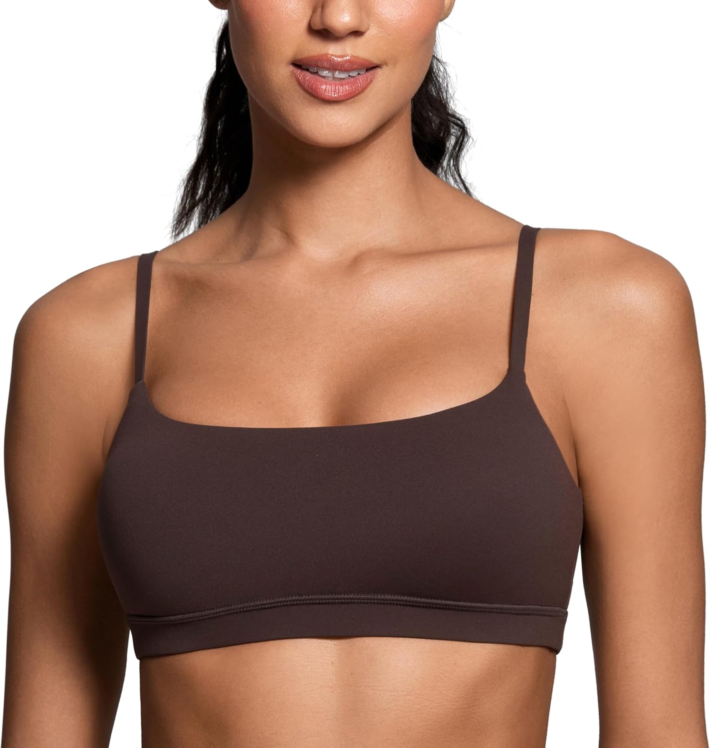 Butterluxe Scoop Neck Sports Bras | Light Support, Removable Pads, Yoga, Extremely Soft, U Back, Adjustable Spaghetti Straps, for Women