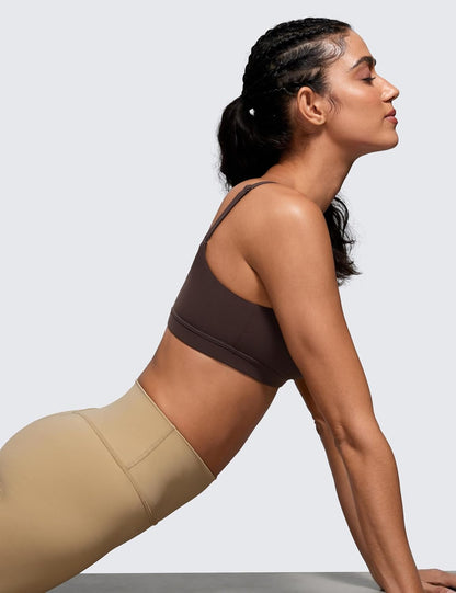 Butterluxe Scoop Neck Sports Bras | Light Support, Removable Pads, Yoga, Extremely Soft, U Back, Adjustable Spaghetti Straps, for Women