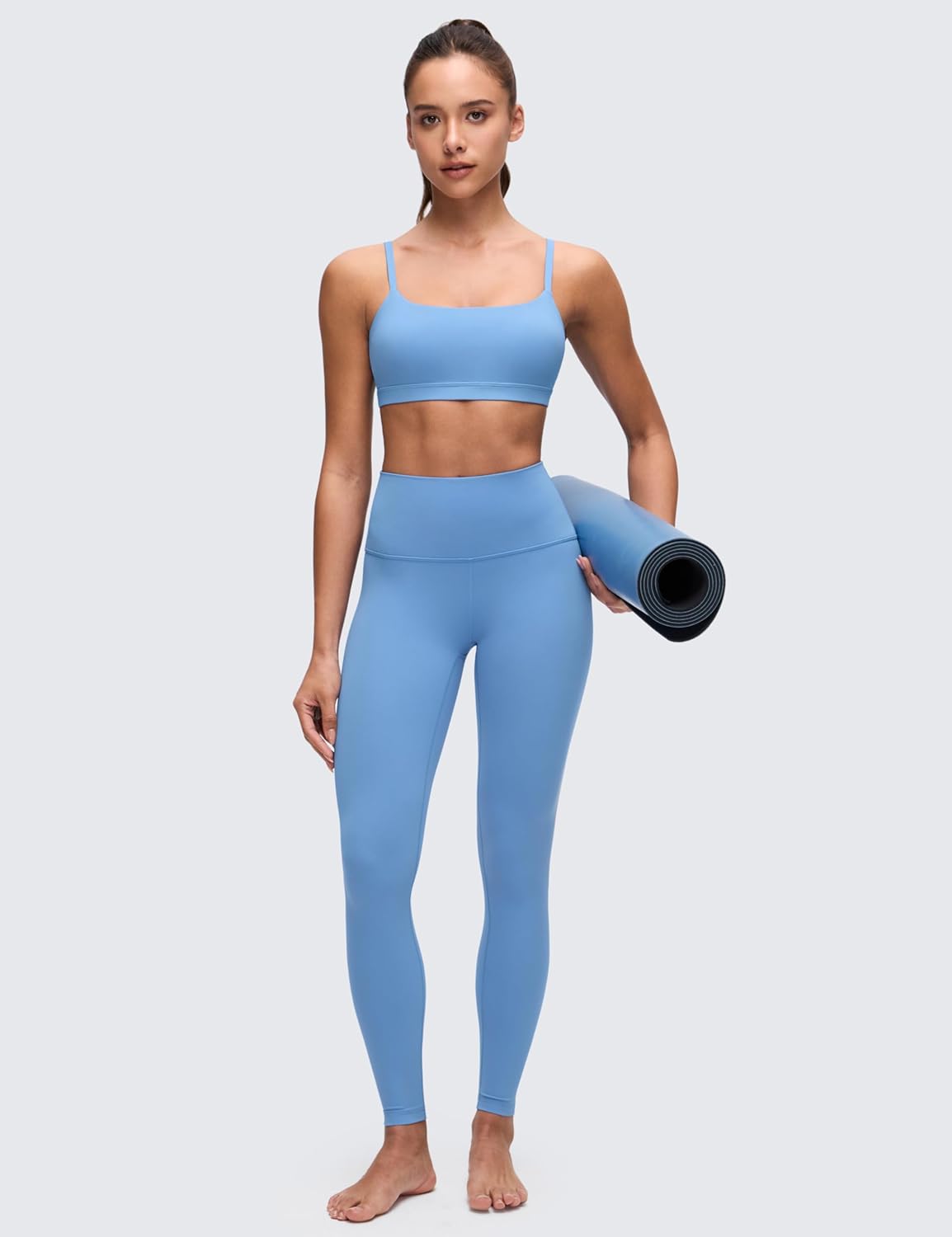 Butterluxe Scoop Neck Sports Bras | Light Support, Removable Pads, Yoga, Extremely Soft, U Back, Adjustable Spaghetti Straps, for Women