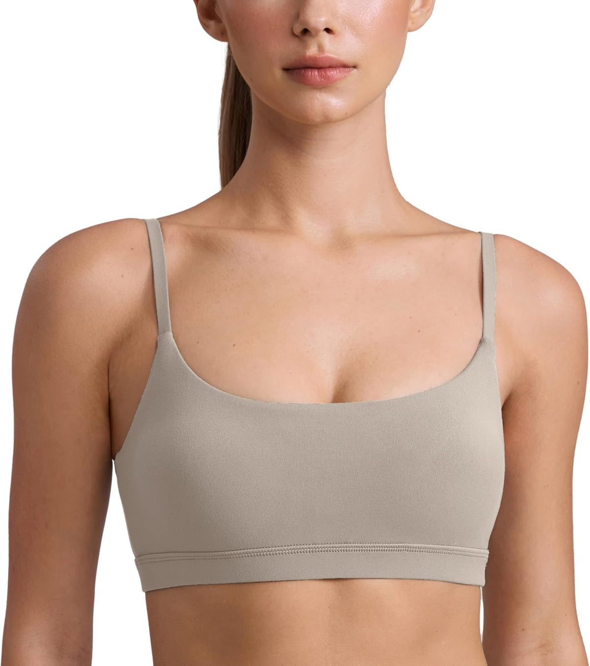 Butterluxe Scoop Neck Sports Bras | Light Support, Removable Pads, Yoga, Extremely Soft, U Back, Adjustable Spaghetti Straps, for Women