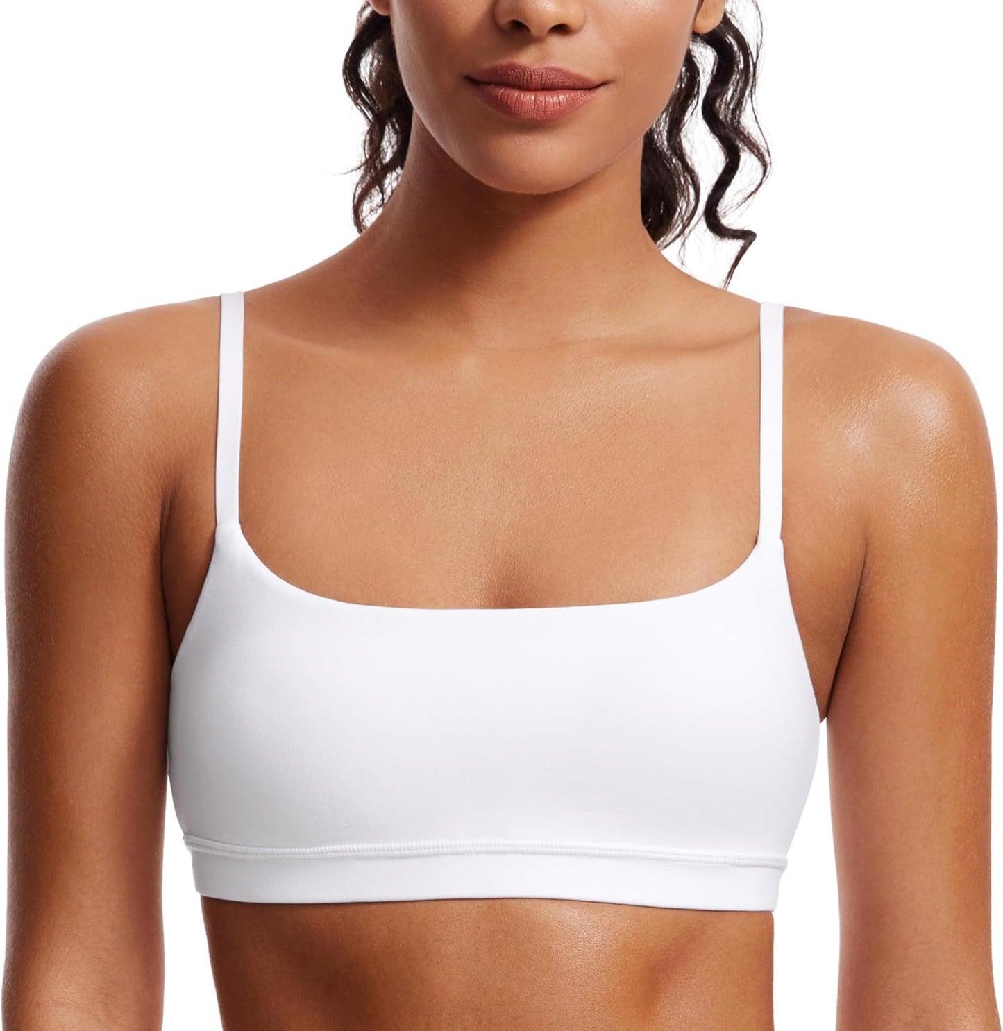 Butterluxe Scoop Neck Sports Bras | Light Support, Removable Pads, Yoga, Extremely Soft, U Back, Adjustable Spaghetti Straps, for Women