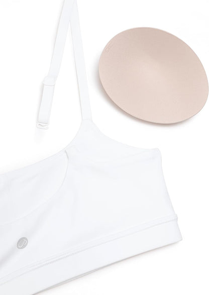 Butterluxe Scoop Neck Sports Bras | Light Support, Removable Pads, Yoga, Extremely Soft, U Back, Adjustable Spaghetti Straps, for Women