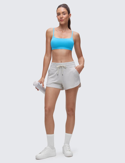 Butterluxe Scoop Neck Sports Bras | Light Support, Removable Pads, Yoga, Extremely Soft, U Back, Adjustable Spaghetti Straps, for Women