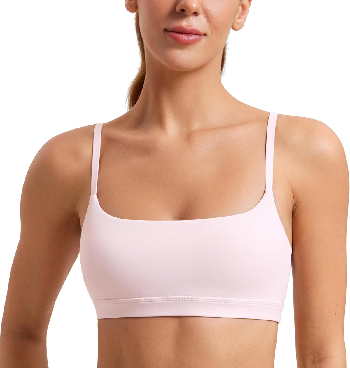 Butterluxe Scoop Neck Sports Bras | Light Support, Removable Pads, Yoga, Extremely Soft, U Back, Adjustable Spaghetti Straps, for Women
