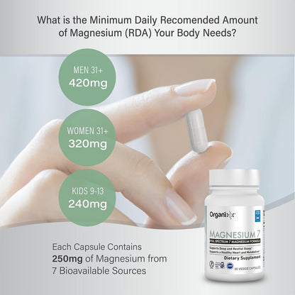 Magnesium 7 Complex, Sleep & Muscle Support, 60 Caps