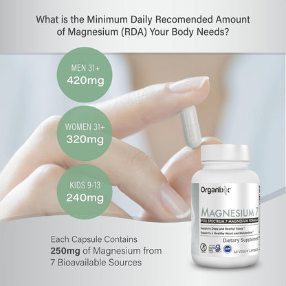 Magnesium 7 Complex, Sleep & Muscle Support, 60 Caps